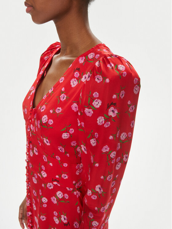 ROTATE ROTATE Coctailkleid 1121912946 Rot Regular Fit