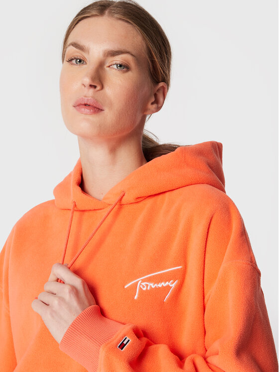 Tommy Jeans Tommy Jeans Polár kabát Signature DW0DW14358 Narancssárga Oversize