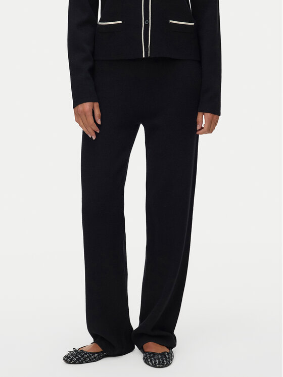 Vero Moda Vero Moda Pantaloni tricotați Gold 10337637 Negru Loose Fit