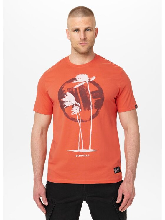 PITBULL PITBULL T-Shirt AUTOMATIC Pomarańczowy Regular Fit
