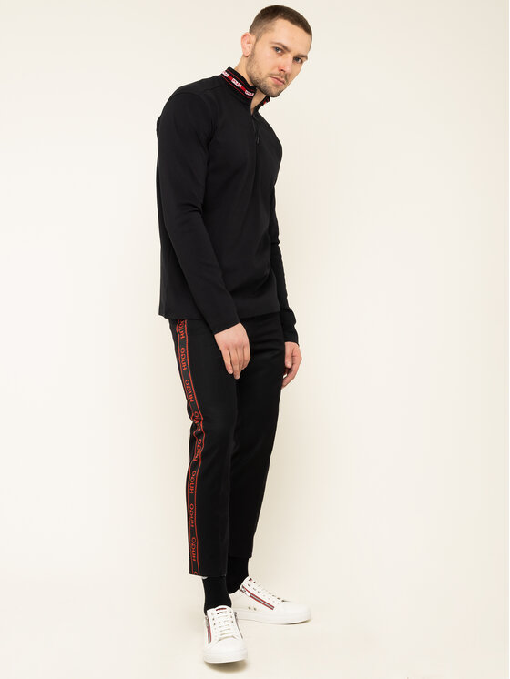 Hugo Hugo Spodnie materiałowe Farlys194F1 50418736 Czarny Relaxed Fit