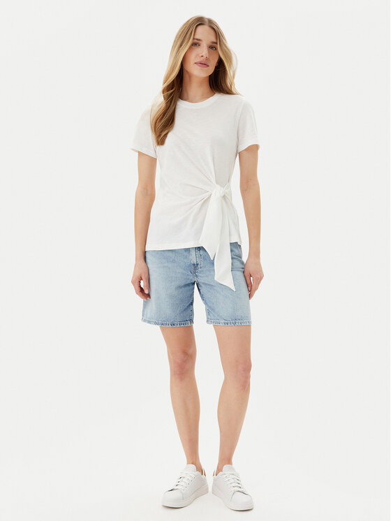 Tommy Hilfiger Tommy Hilfiger Tričko WW0WW44559 Écru Regular Fit