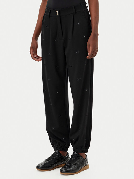Liu Jo Sport Liu Jo Sport Pantaloni trening TA5193 J5942 Negru Relaxed Fit