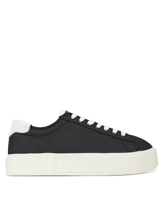 Női Sportcipők Tommy Jeans, Méret: 40, Fekete, Tjw Flatform Canvas Sneaker EN0EN02792