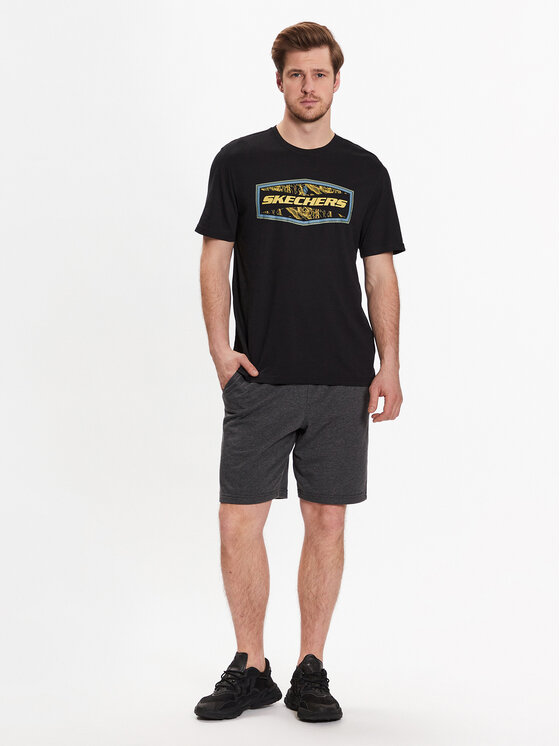 Skechers Skechers T-shirt Latitude MTS368 Nero Regular Fit