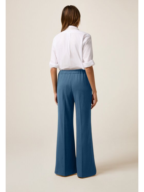 Oltre Oltre Spodnie materiałowe P274J002362N004 Turkusowy Baggy Fit