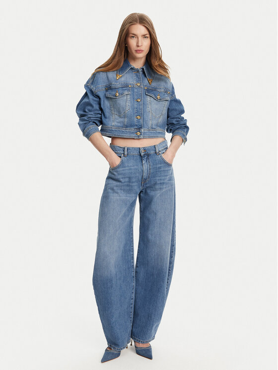 Versace Jeans Couture Versace Jeans Couture Jeansová bunda 78HAS450 Modrá Relaxed Fit