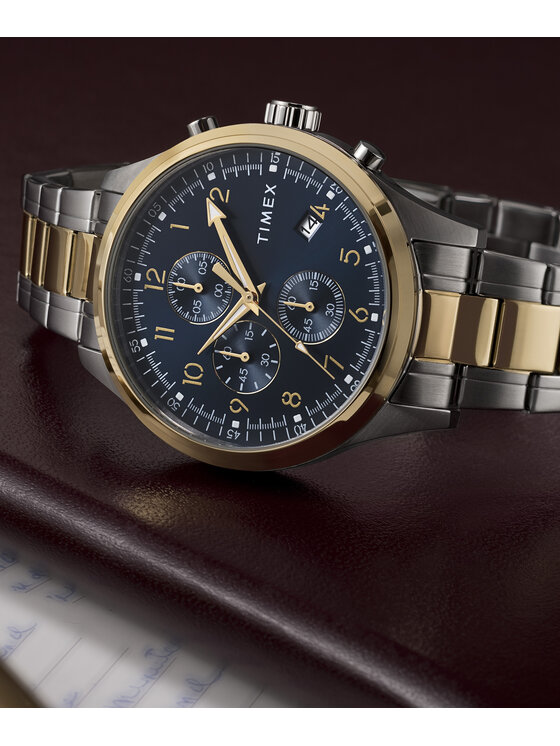 Timex Timex Zegarek TW2Y01500 Srebrny