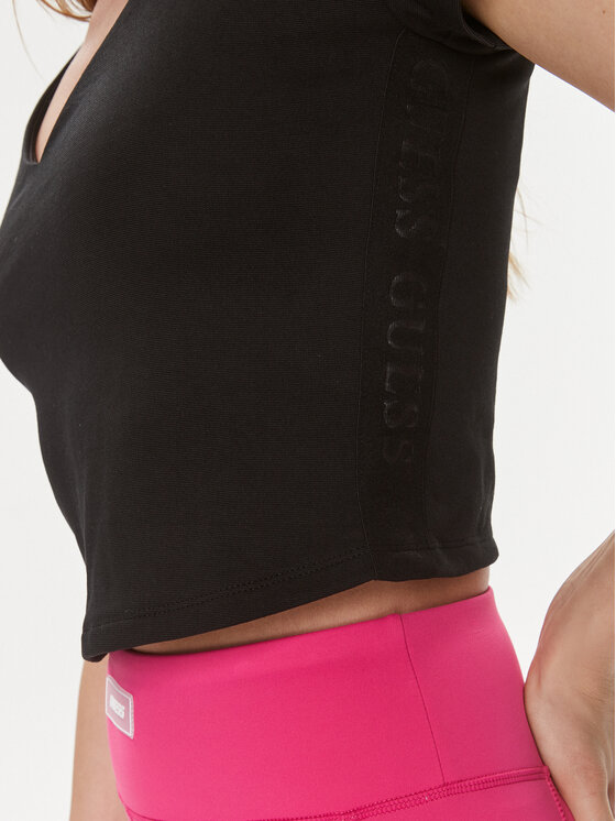 Guess Guess T-Shirt Giulia V4RP25 KC3X2 Czarny Regular Fit