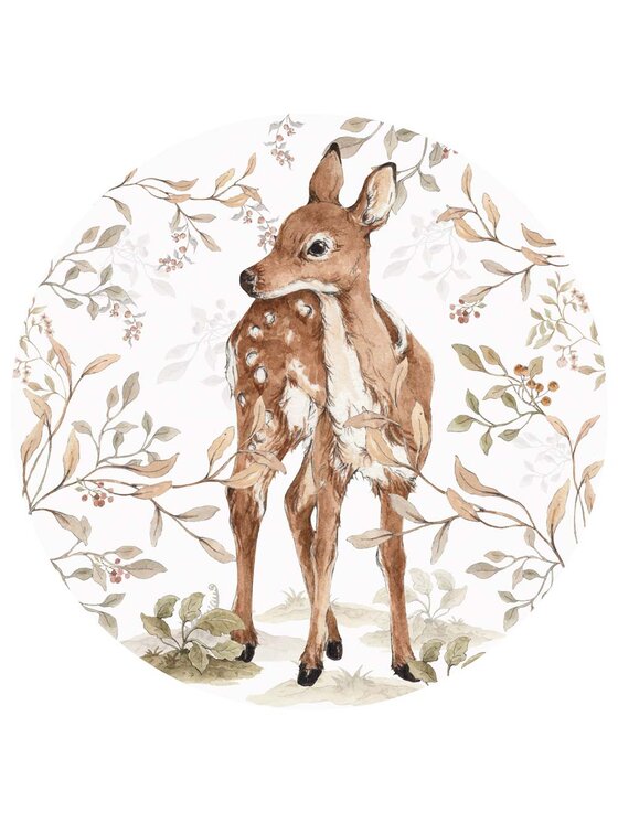 Komplet naklejek naściennych Dekornik, Naklejka cienna sarenka: Deer In A Circle