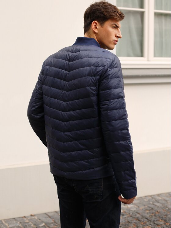 Perso Perso Kurtka przejściowa PKH919021HX Granatowy Regular Fit