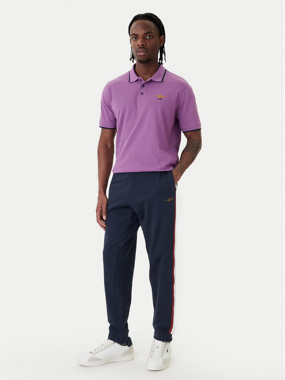 Aeronautica Militare Aeronautica Militare Poloshirt 261PO1308UP00082 Violett Regular Fit