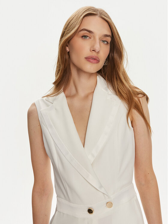 Fracomina Fracomina Jumpsuit FQ24SO2001W42901 Weiß Regular Fit
