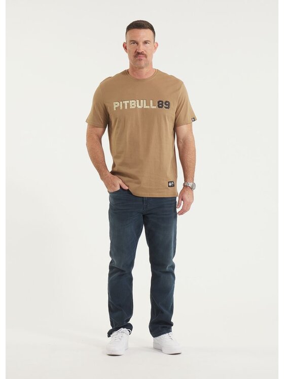 PITBULL PITBULL T-Shirt Koszulka Dog 89 XXL Brązowy Regular Fit