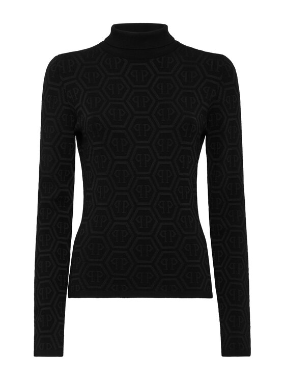 PHILIPP PLEIN PHILIPP PLEIN Golf 26359 Czarny Regular Fit