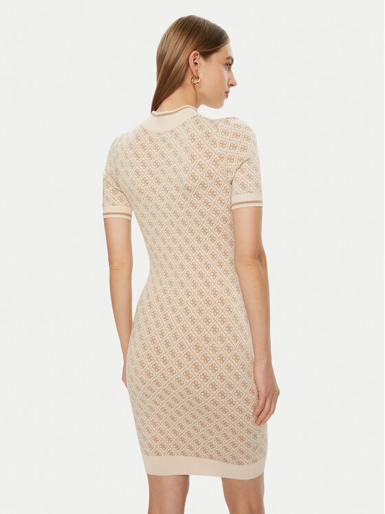 Guess Guess Rochie tricotată W3YK39 Z37K0 Bej Regular Fit