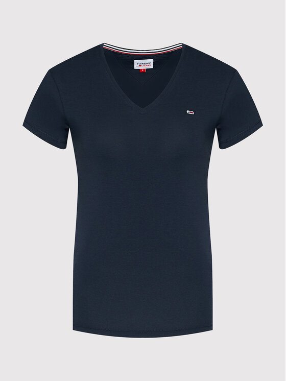 Tommy Jeans Tommy Jeans T-shirt Tjw Skinny Stretch DW0DW09197 Tamnoplava Slim Fit
