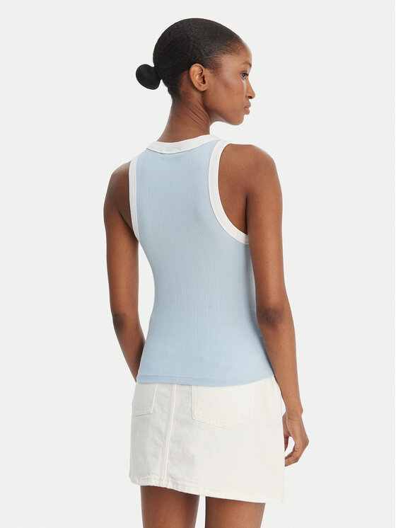 Guess Jeans Guess Jeans Top W6GPZ8 KF641 Světle modrá Slim Fit