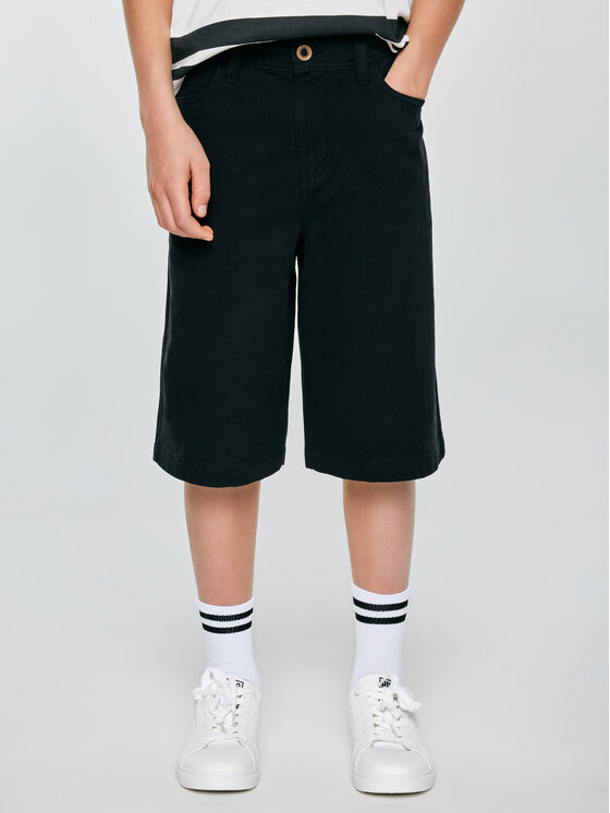 BIG STAR BIG STAR Szorty materiałowe DAEGIR Czarny Loose Fit
