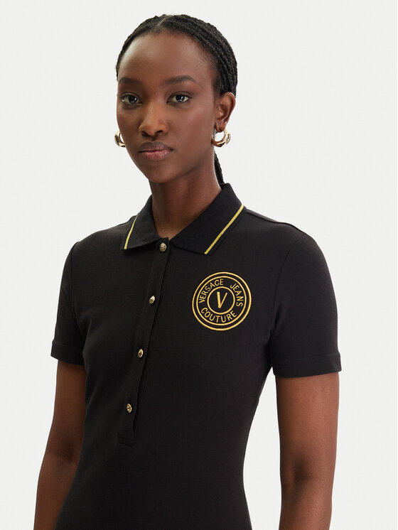 Versace Jeans Couture Versace Jeans Couture Každodenné šaty 80HAOT03 CJ01T Čierna Slim Fit