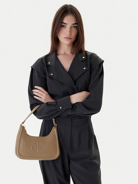 Calvin Klein Calvin Klein Soma Bold Ck Small Shoulder Bag LV04F3230G Bēšs
