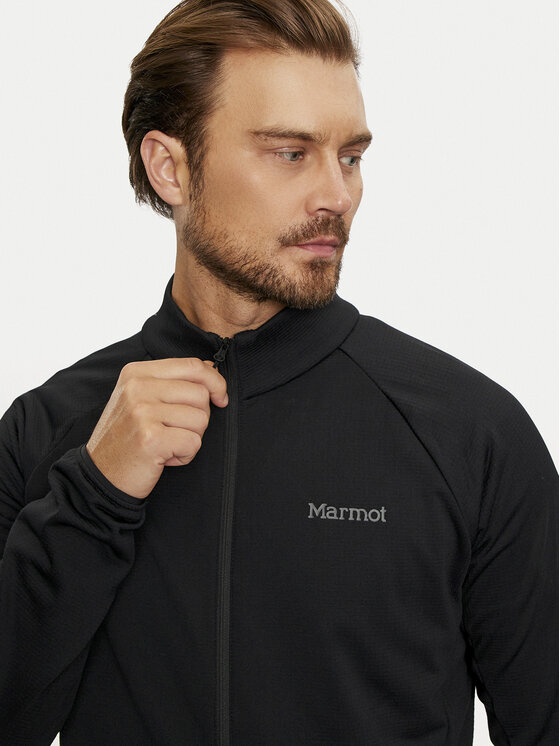 Marmot Marmot Bluza techniczna Leconte M15382 Czarny Regular Fit