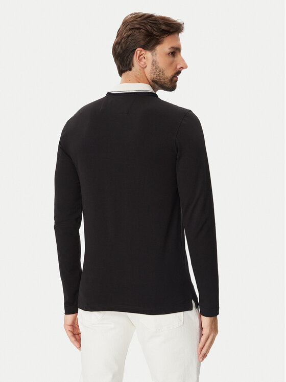 Guess Guess Поло M6BP58 K6201 Чорний Slim Fit