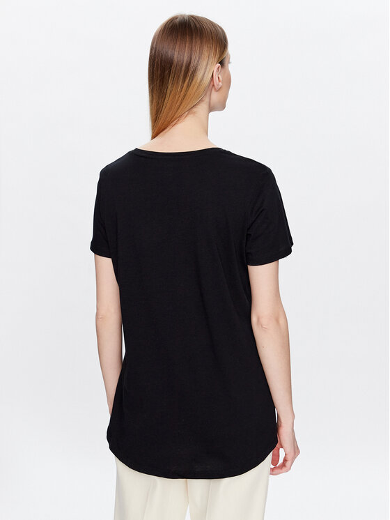 Volcano Volcano T-Shirt T-Motiv L02143-S23 Czarny Regular Fit