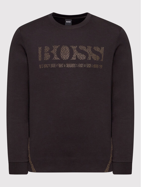 BOSS Boss Džemperis ar kapuci Salbo Iconic 50456419 Melns Slim Fit