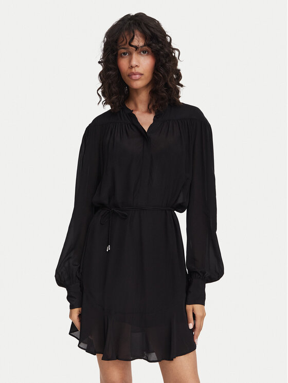 BOSS Rochie tip cămașă Dassandra 50564726 Negru Relaxed Fit