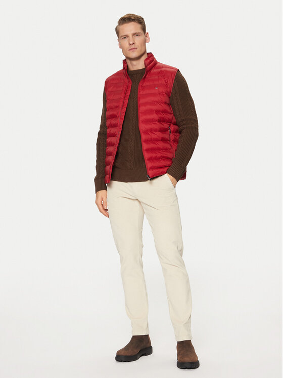 Tommy Hilfiger Tommy Hilfiger Vestă elegantă MW0MW37677 Roșu Regular Fit