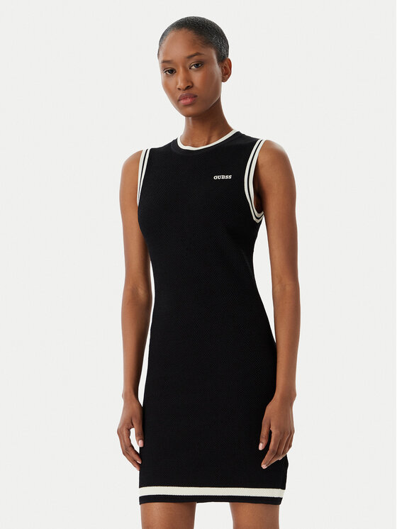 Guess Guess Strickkleid V6GK04 Z0648 Schwarz Regular Fit
