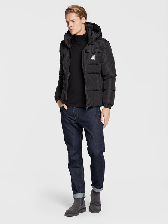 RefrigiWear RefrigiWear Μπουφάν πουπουλένιο G02803 G02803 Μαύρο Regular Fit