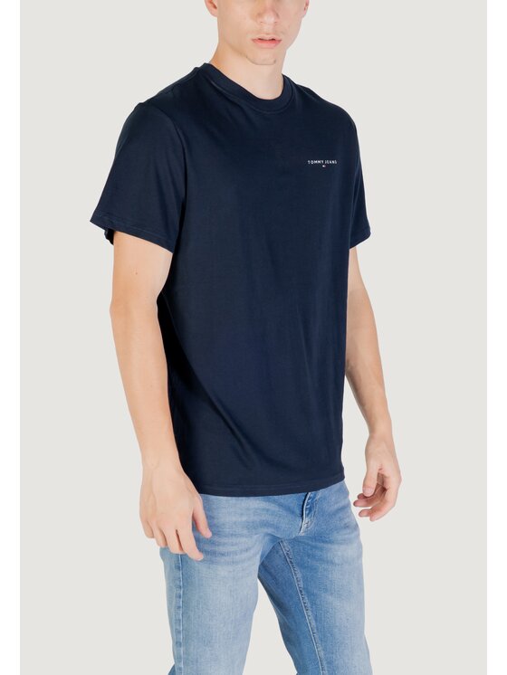 Tommy Jeans Tommy Jeans T-shirt TJM SLIM LINEAR CHES Blu Slim Fit
