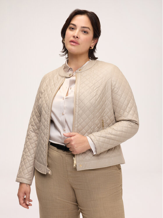 Fiorella Rubino Fiorella Rubino Kurtka z imitacji skóry R370T001366N013 Kremowy Regular Fit