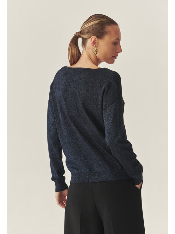 TATUUM TATUUM Sweter FLARE Granatowy Classic Fit