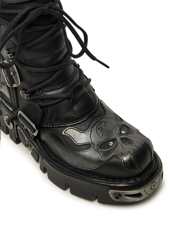 NEW ROCK NEW ROCK Schnürstiefel M-107-S2 Schwarz