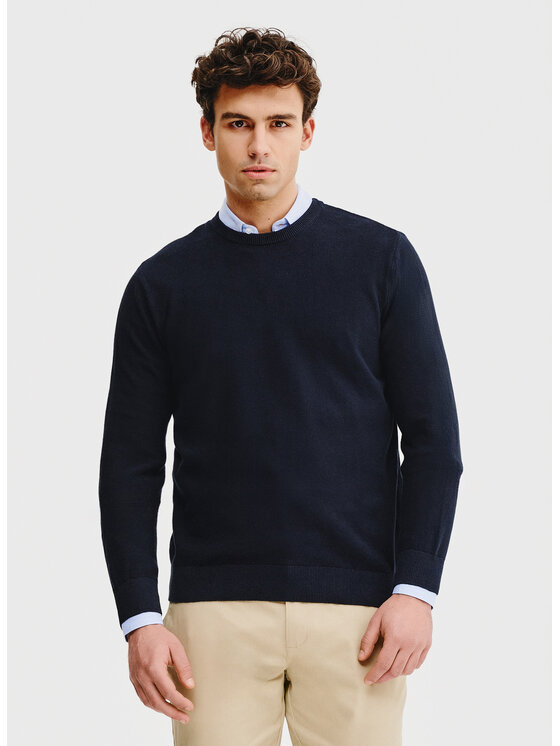 Pako Lorente Pako Lorente Sweter P25SF-2X-005 Granatowy Classic Fit