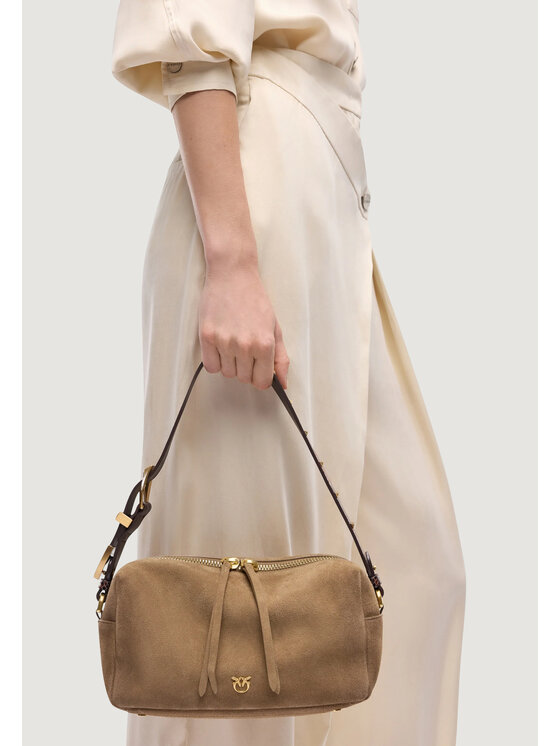 PINKO PINKO Borsetta BAULETTO TRITTICO SUEDE SPRAYI Beige