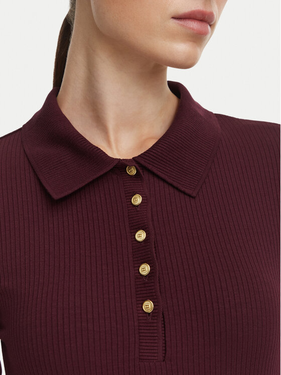 Tommy Hilfiger Tommy Hilfiger Igapäevane kleit WW0WW52227 Bordoopunane Regular Fit