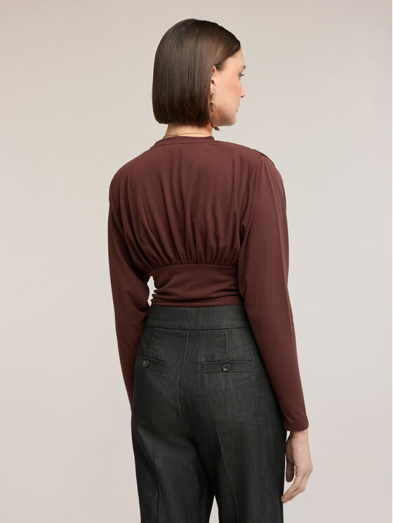 Motivi Motivi T-shirt G038W003532N022 Marrone Regular Fit