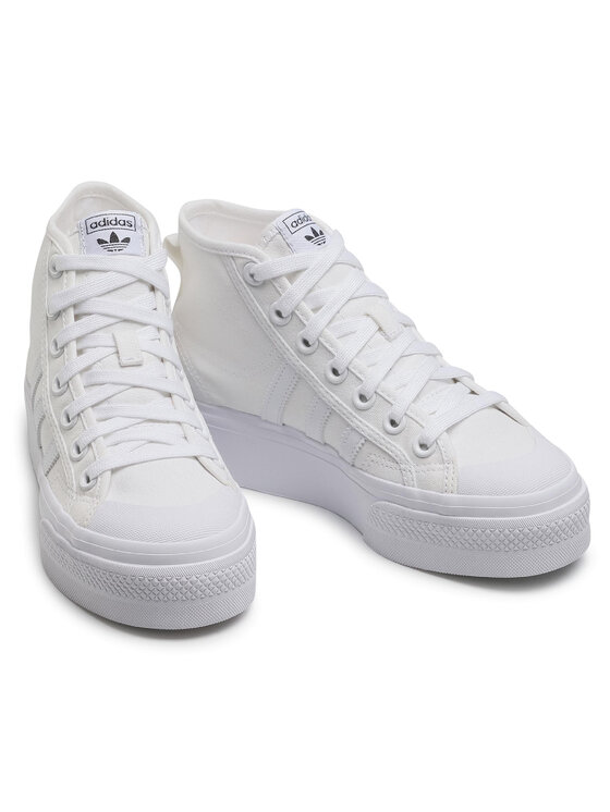 adidas adidas Sneakersy Nizza Platform Mid W FY2782 Bílá