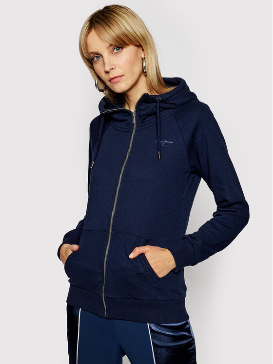 Pepe Jeans Felpa Anette PL581071 Blu scuro Regular Fit • Modivo.it