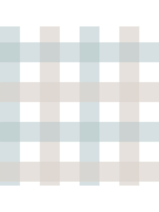 Tapeta Dekornik, Provence check beige blue medium