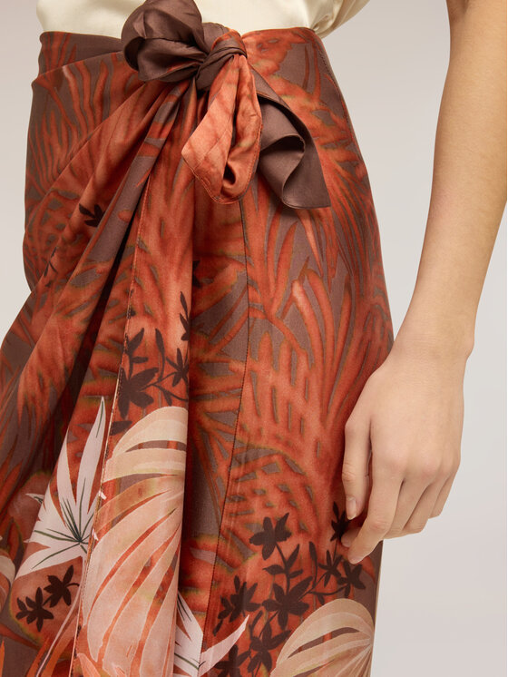 Motivi Motivi Gonna midi 1240Q301290N0S7 Arancione Regular Fit