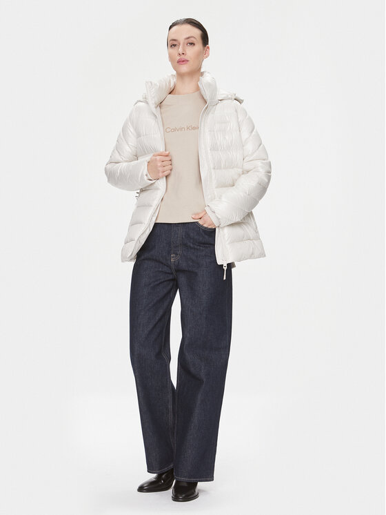 Calvin Klein Calvin Klein Žieminė striukė Ess K20K206090 Écru Slim Fit
