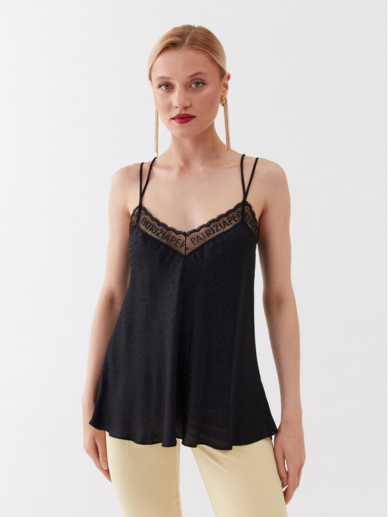 Patrizia Pepe Top 2C1455/A260-K103 Črna Regular Fit