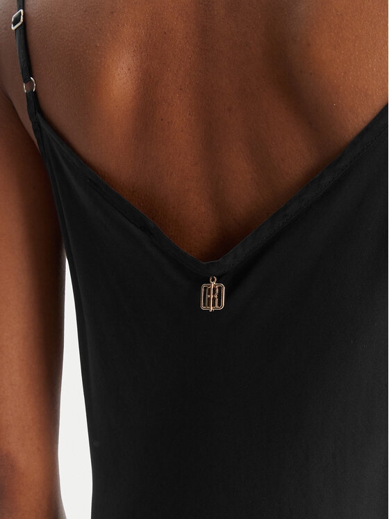 Fracomina Fracomina Φόρεμα κοκτέιλ FS26SD2007W58301 Μαύρο Slim Fit