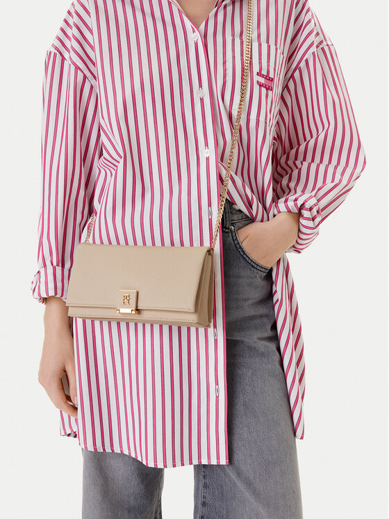 Tommy Hilfiger Tommy Hilfiger Τσάντα Th Her Flap W/Chain AW0AW17403 Μπεζ