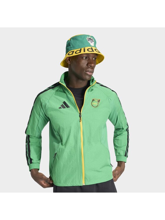 adidas adidas Kurtka wielofunkcyjna Jamaica x Bob Marley Home Anthem Jacket Zielony Regular Fit